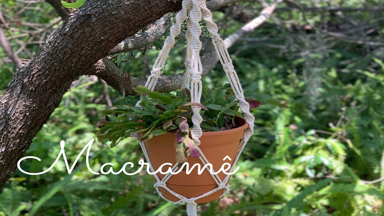 Macramê lindo para vasos + argola no próprio barbante