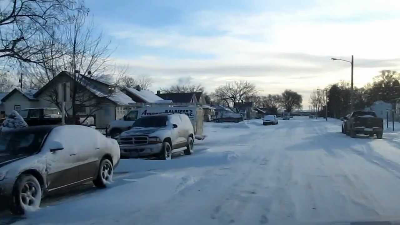 Sidney, Montana La Nieve por todos lados,, snow all around... YouTube