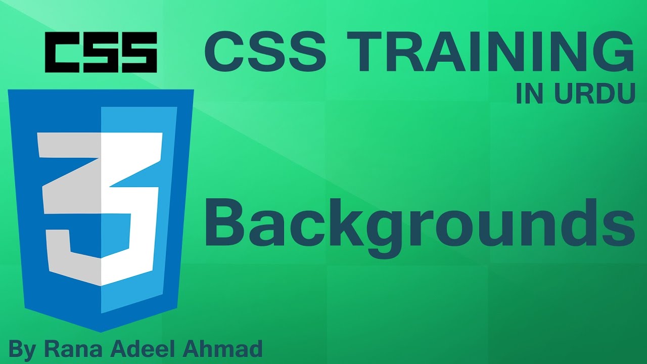 CSS3 Training In Urdu/Hindi Part 8 Backgrounds