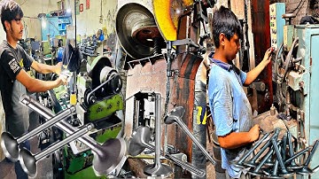 Amazing Process of Engine Valves Production | How Engine Valve is Made in Local Factory