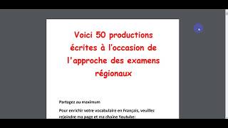 50 productions écrites للمساعدة في ضبط مادة اللغة الفرنسية لجميع الشعب screenshot 4