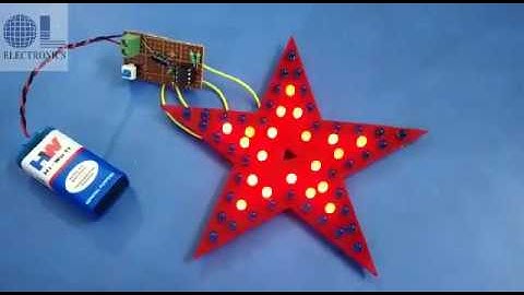 How to Make Star LED Blinking Light Using 555 Timer IC in Astable Mode - Analog Electronics Project