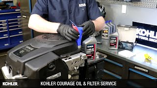 KOHLER COURAGE OIL AND FILTER SERVICE