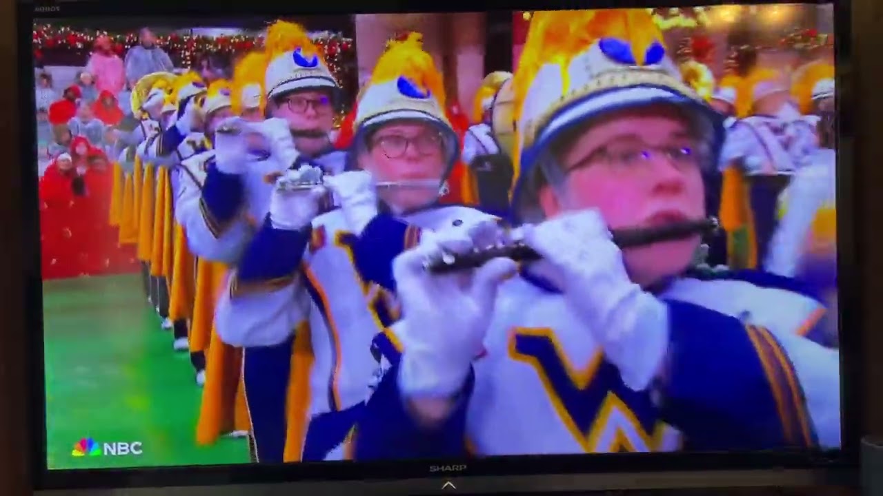 The Mountaineer Marching Band at the Macys 2024 Parade