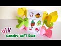 DIY Candy gift box/ How to make a cute candy gift box/ Easy paper crafts/ school project/ gift box