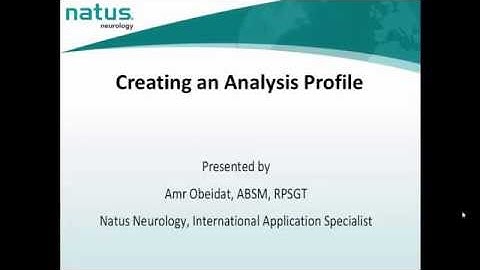 17. RemLogic Creating and Modifying an Analysis Profile