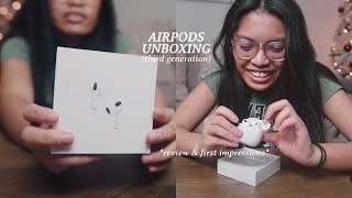 APPLE AIRPODS THIRD GENERATION UNBOXING | first impressions and review