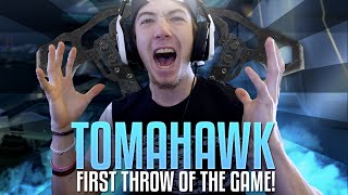 CRAZY TOMAHAWK FIRST THROW OF THE GAME!
