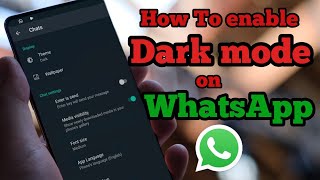 How To Enable Dark Mode on whatsapp | Best Whatsapp tricks & tips 2020