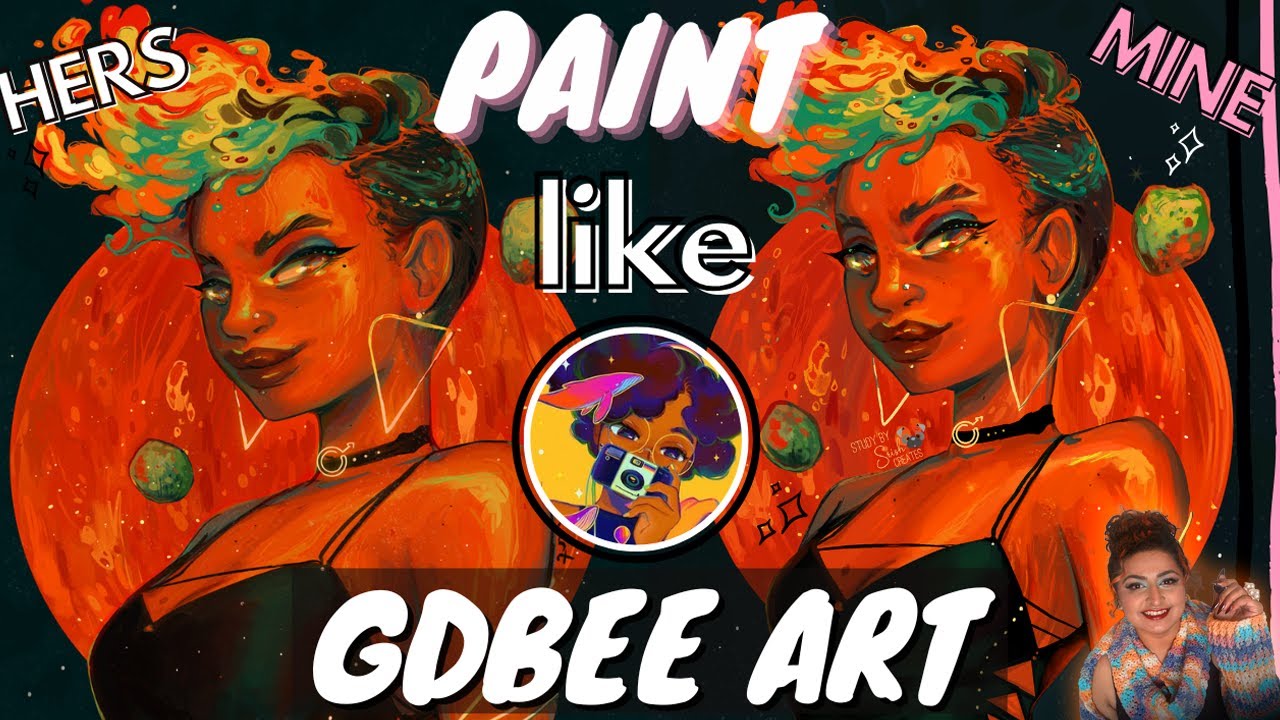 Рисуйте как Женева Боуэрс 🎨 Урок рисования небесных, волшебных персонажей ✨ Изучение стиля GDBee Art