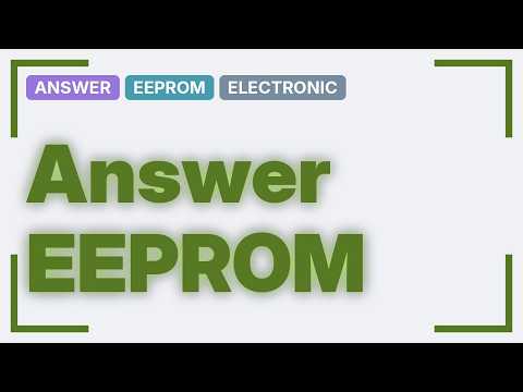 Electronics: Encrypt sensitive data in EEPROM (2 Solutions!!)