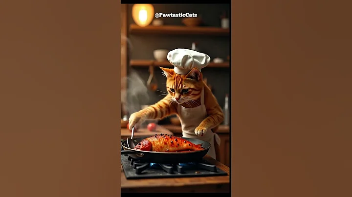 Video 8648591: furry cat, cat stealing fish, little furry, funnycats