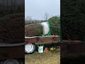 How to pull a 60” Christmas tree ( Blue Spruce) through a 28” Baler . #bigtree #realtrees