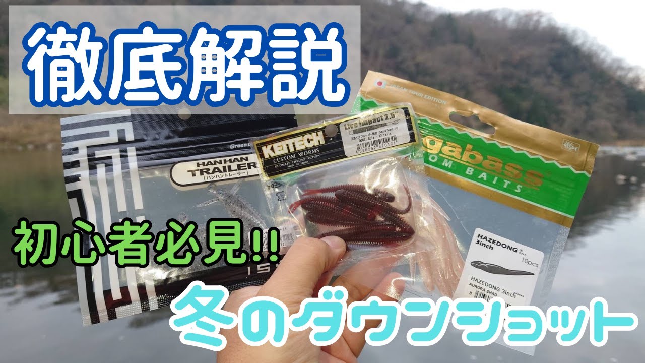 【冬バス釣り】冬でも釣果を出し続ける理由が詰まっています！冬のダウンショット徹底解説！【Black bass】【川スモール】【初冬】【冬】【12月】