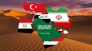 Middle East - Flag Map Speedpaint Mediterranean Countries Flag Map Speedpaint