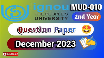 IGNOU MUD-010 Question Paper 🤩2023 December | MAUD | MA URDU | #ignou | #urdu