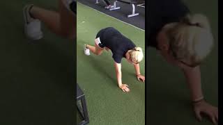 Bear crawling to break dance