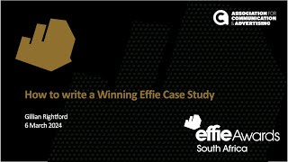 How to Write a Winning Effie Awards Case Study 2024