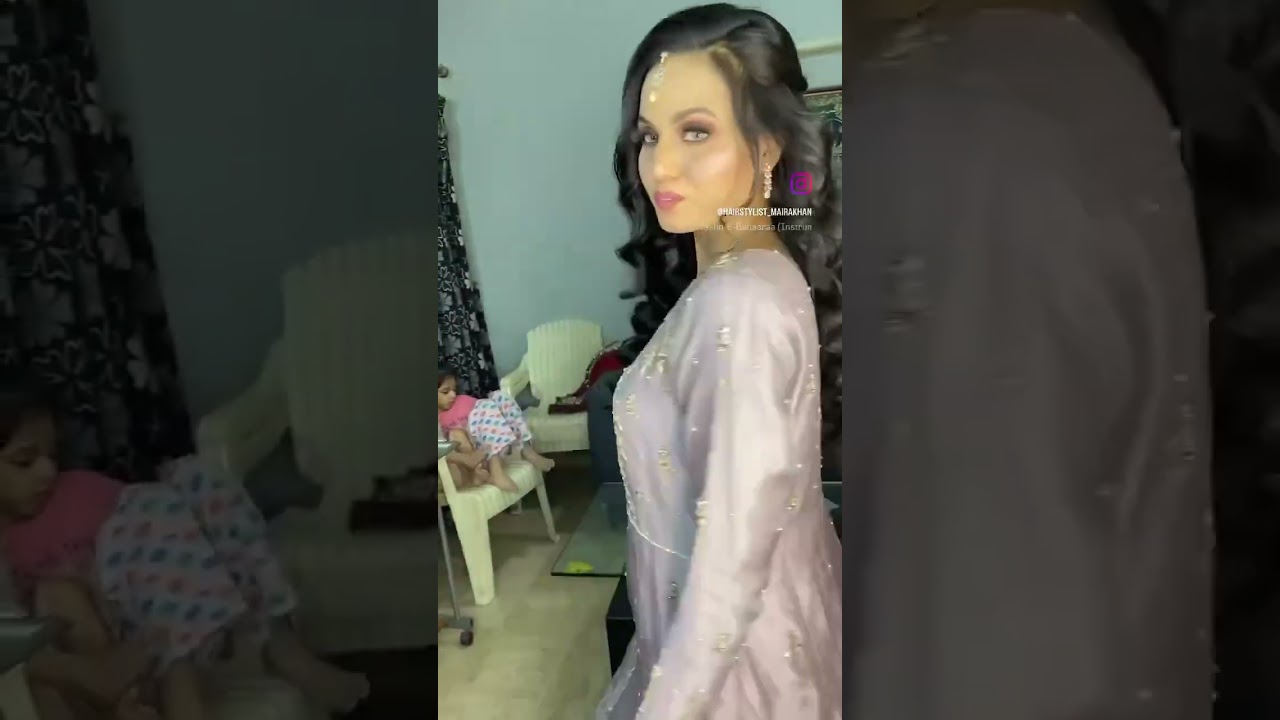 Valima bride hairstyle by 