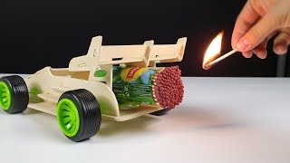 Cool Matches Powered Cardboard Race Car