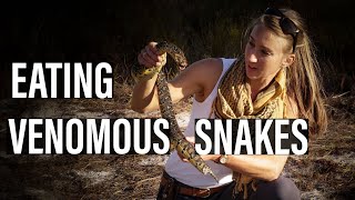 EATING VENOMOUS SNAKES | How to field dress and cook a venomous snake