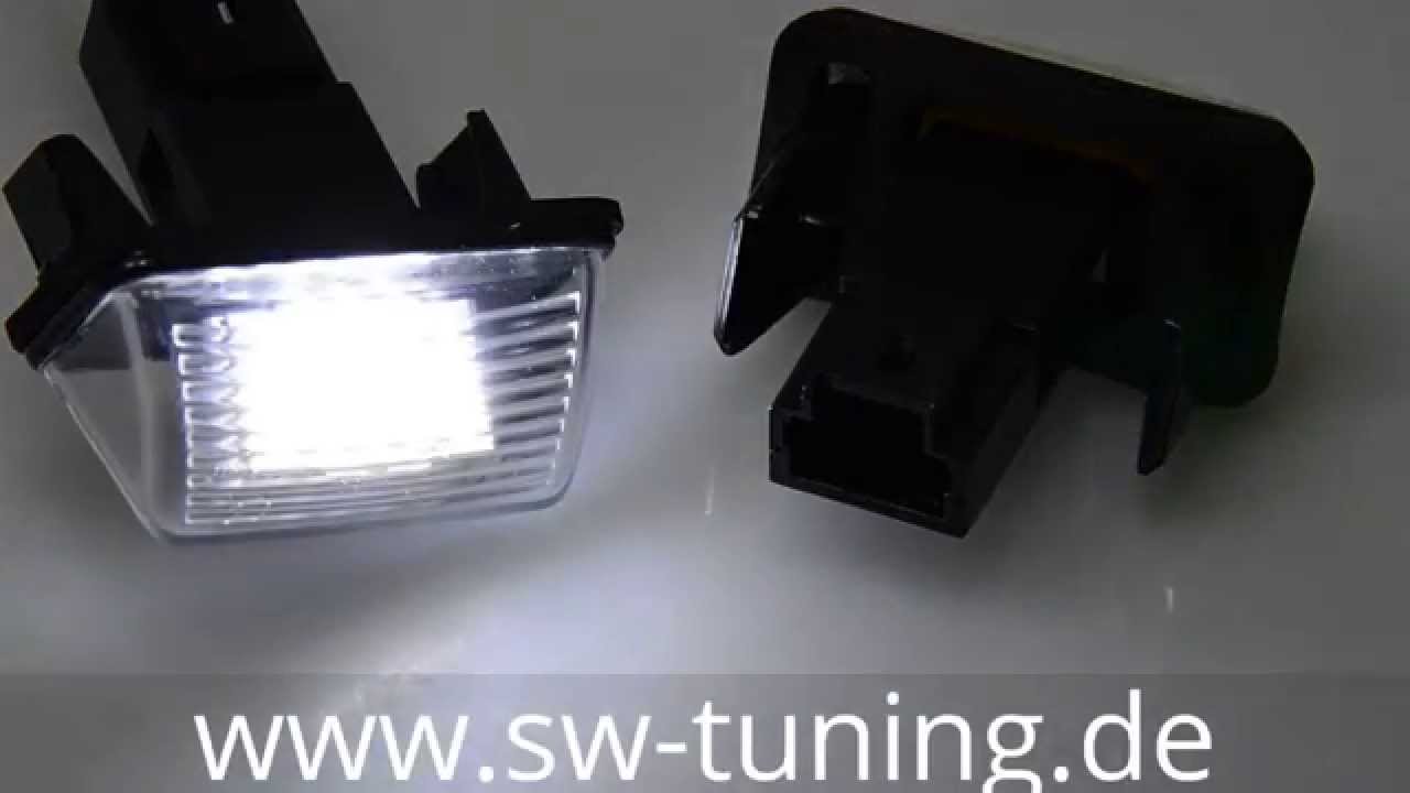 LED Kennzeichenbeleuchtung Citroen / Peugeot versch Modelle SW-Tuning 