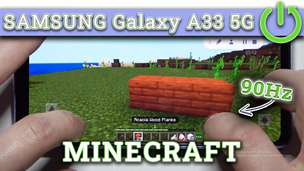 Samsung Galaxy A33 5G - Minecraft 🪐 | GAMING TEST | Super AMOLED 90Hz | 270$ Device
