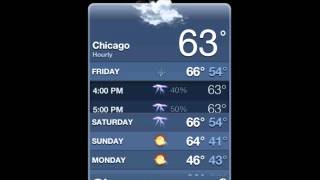 iPhone Hourly Weather Forecast