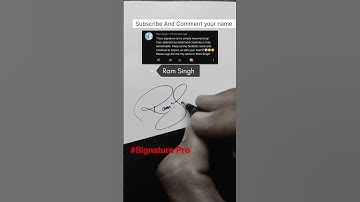 Ram Singh Name Signature. thanks #signature pro @Infinityy_Studio #shorts #signature