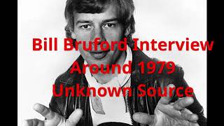 Bill Bruford Interview 1979
