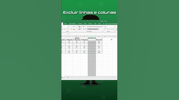 Excluir linhas e colunas no Excel #excel #microsoft #cursodeexcel #treinandosoftwares