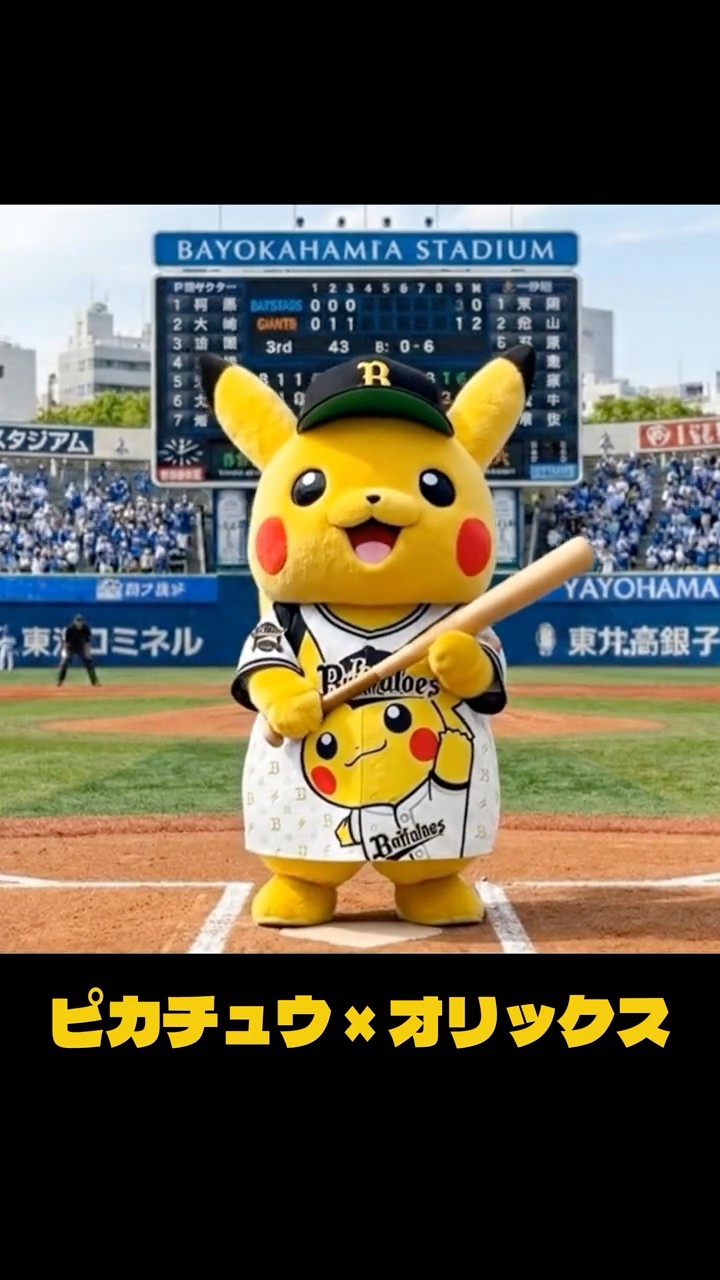ポケモン × オリックス・バファローズ⚡️🐃 ポケモン30周年のコラボ