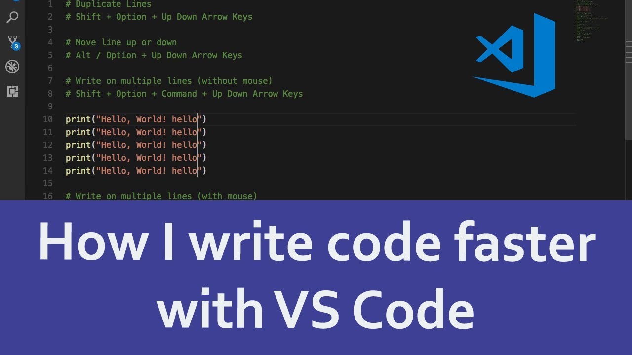 How I write code faster with VS Code