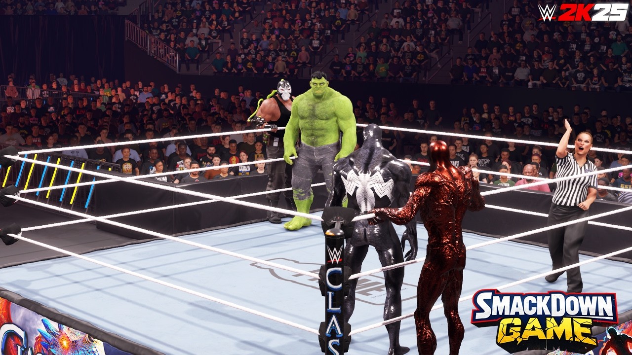 4 MONSTERS COLLIDE! Hulk & Bane vs Venom & Carnage (WWE 2K25 Gameplay)
