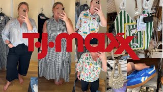 SHOP WITH ME AT TJMAXX | plus size try-on, the cutest 🍸 bag + trendy sneakers