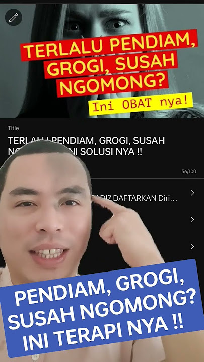 Terapi untuk mengobati Pendiam, Grogi dan Susah Ngomong!! #pagarkehidupan #motivasi #anxiety
