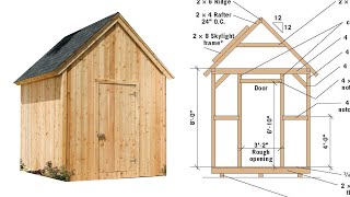 8x10 Outdoor Shed Plans For A Gable Garden Storage Building