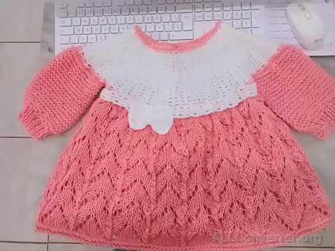 vestido em trico para bebe