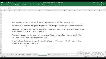CBSE Maths Set Theory (Grade 11) Subsets