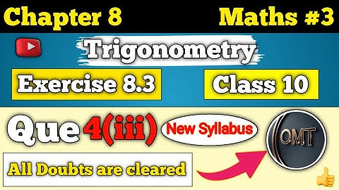 Trigonometry Class 10 ex 8.3 Question 4 part 3 |CBSE NCERT | #trigonometry #class10 #ncert #maths 