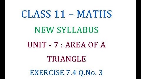 Class 11 Maths Unit 7 : Exercise 7.4  Q.No. 3