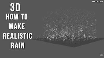 How To Make Rain In Maya