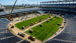 MetLife Stadium Transformation for FIFA World Cup 2026 Final | NFL Stadium Becomes Soccer Mega Arena