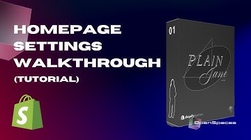 Plain Jane Lite Homepage Settings Walkthrough