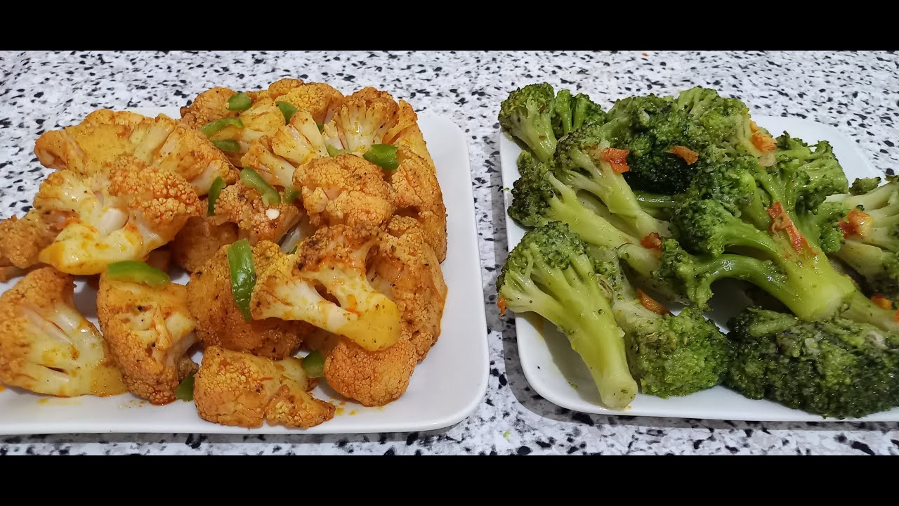 طبق البروكولي  والشيفلور  بطريقة  صحية  في  دقائق  🥦🥦