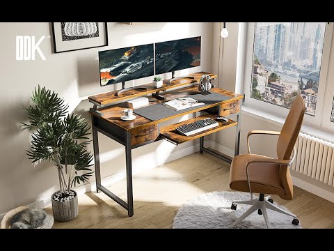 ODK Computer Desk with Keyboard Tray ---- Install Video 