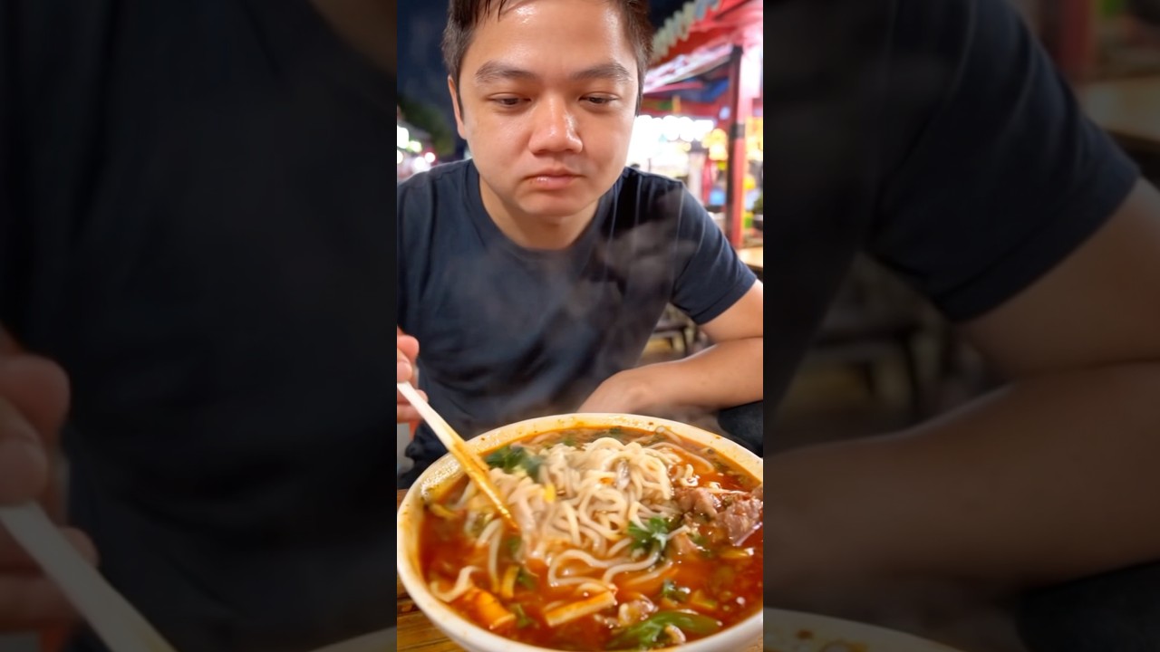 Vietnamese Spicy Beef Noodles Soup Street Food 