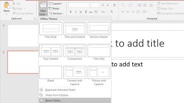 How to Import Slides from Another Presentation File into Powerpoint 2016/2019