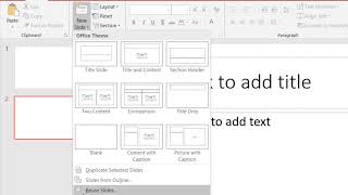 How to Import Slides from Another Presentation File into Powerpoint 2016/2019