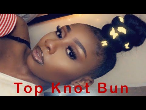 top-knot-bun-using-braiding-hair-+-edges-♡